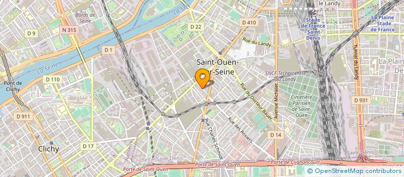 localisation de l'entreprise SYND COPRO 2 R ERNEST RENAN à SAINT-OUEN-SUR-SEINE