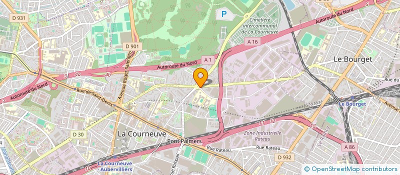 localisation de l'entreprise SYND COPRO 2 R JEAN MERMOZ à LA COURNEUVE