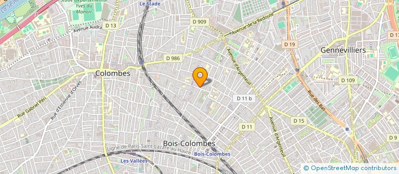 localisation de l'entreprise SYND COPRO 2 R LORADOUX à BOIS-COLOMBES