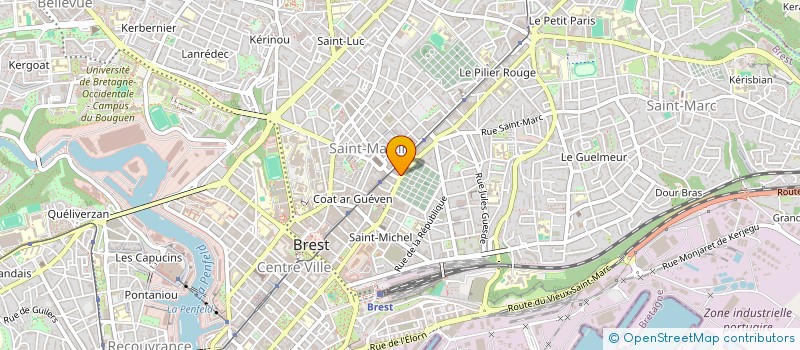 localisation de l'entreprise SYND COPRO 2 RUE LOUIS BLANC à BREST