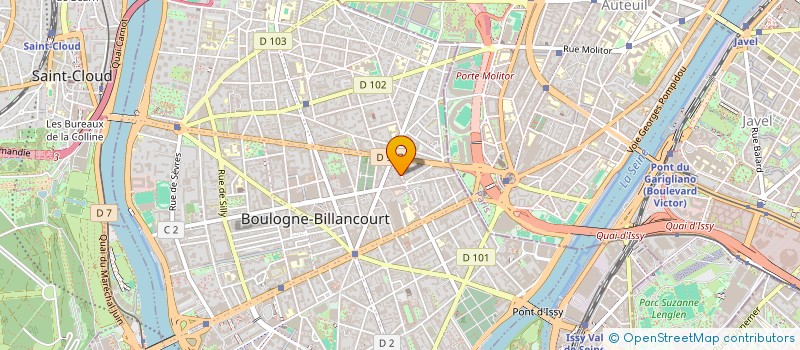 localisation de l'entreprise SYND COPRO 20 R THIERS à BOULOGNE-BILLANCOURT