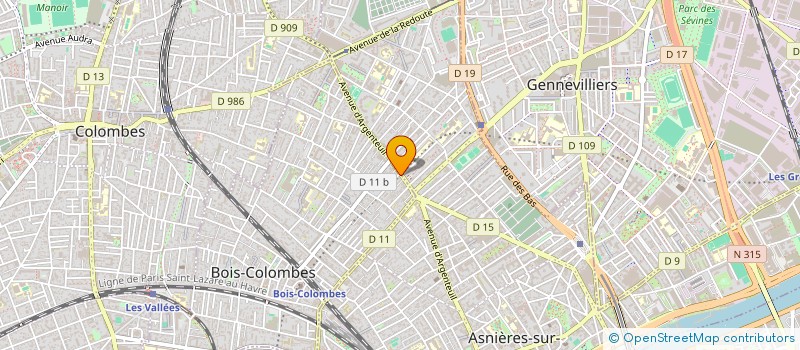 localisation de l'entreprise SYND COPRO 213 AV ARGENTEUIL à BOIS-COLOMBES