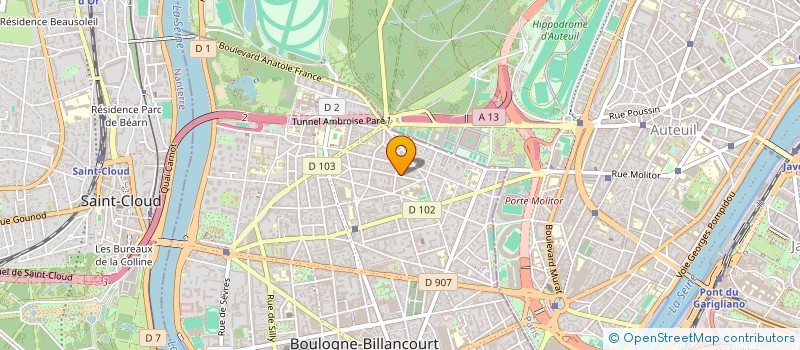 localisation de l'entreprise SYND COPRO 22 R MOREAU VAUTHIER à BOULOGNE-BILLANCOURT