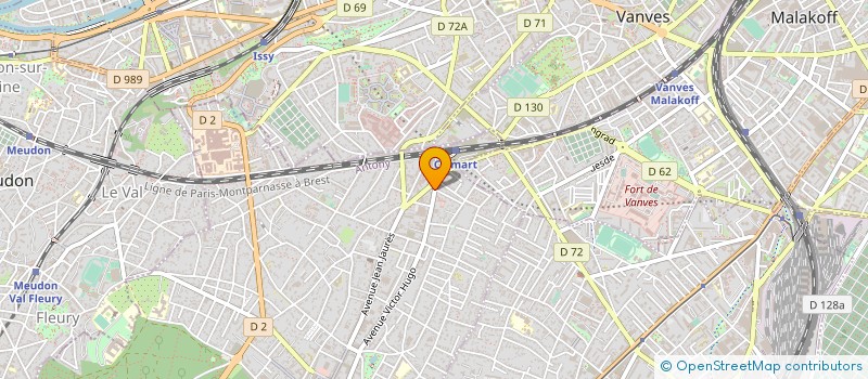 localisation de l'entreprise SYND COPRO 235 AVENUE VICTOR HUGO à CLAMART
