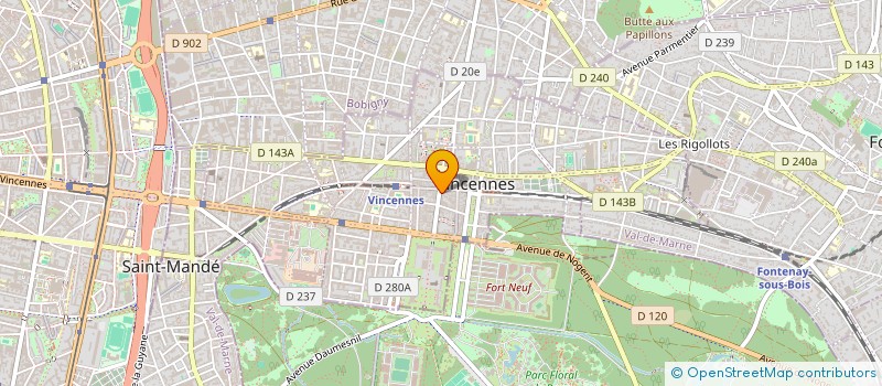 localisation de l'entreprise SYND COPRO 24 AV DU CHATEAU à VINCENNES