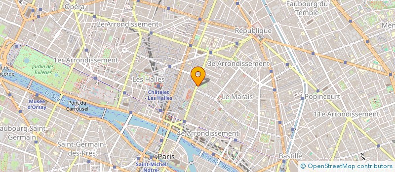 localisation de l'entreprise SYND. COPRO 24 RUE BEAUBOURG - PARIS 03  PARIS