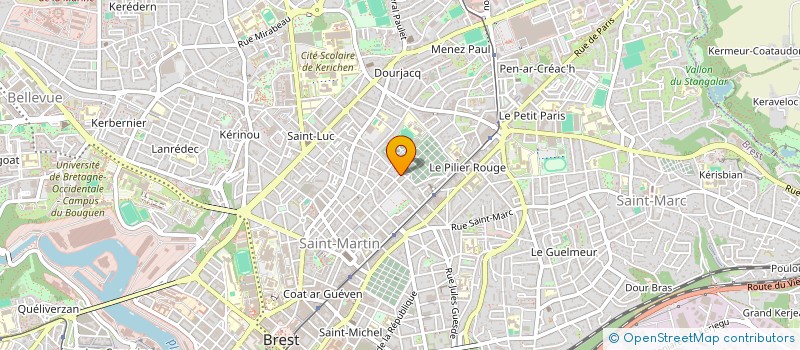 localisation de l'entreprise SYND.COPRO.25 R.DURUY à BREST