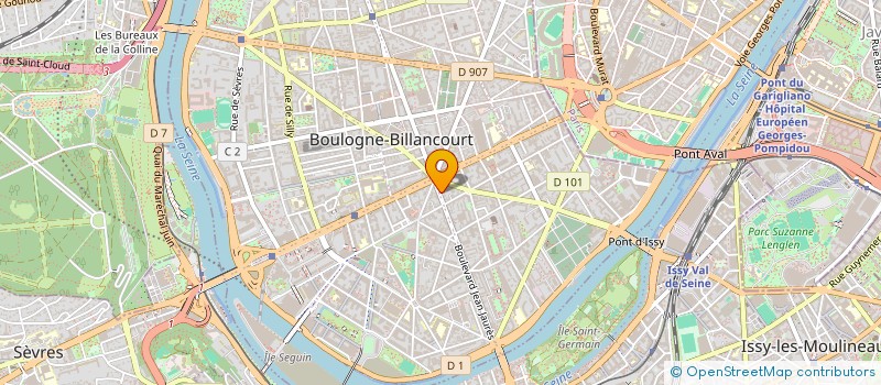 localisation de l'entreprise SYND COPRO 250 B BD JEAN JAURES à BOULOGNE-BILLANCOURT