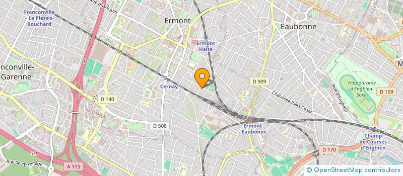 localisation de l'entreprise SYND COPRO 254 RUE P.BERT  ERMONT