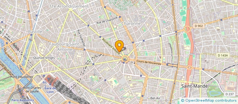 localisation de l'entreprise SYND COPRO 273 BD VOLTAIRE  PARIS