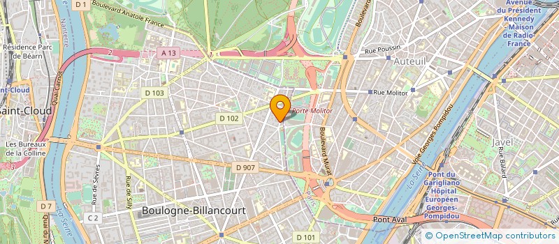 localisation de l'entreprise SYND COPRO 30 R DE LA TOURELLE à BOULOGNE-BILLANCOURT