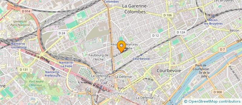 localisation de l'entreprise SYND COPRO 32 R GAULTIER à COURBEVOIE