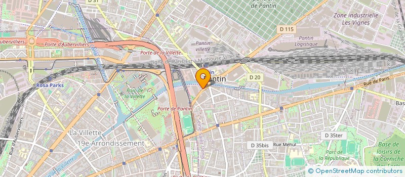 localisation de l'entreprise SYND COPRO 33 AV GL LECLERC  PANTIN