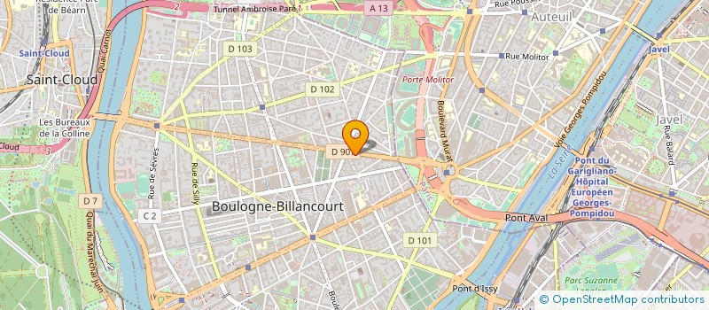 localisation de l'entreprise SYND COPRO 33 B RTE REINE 92 BOULOGNE à BOULOGNE-BILLANCOURT