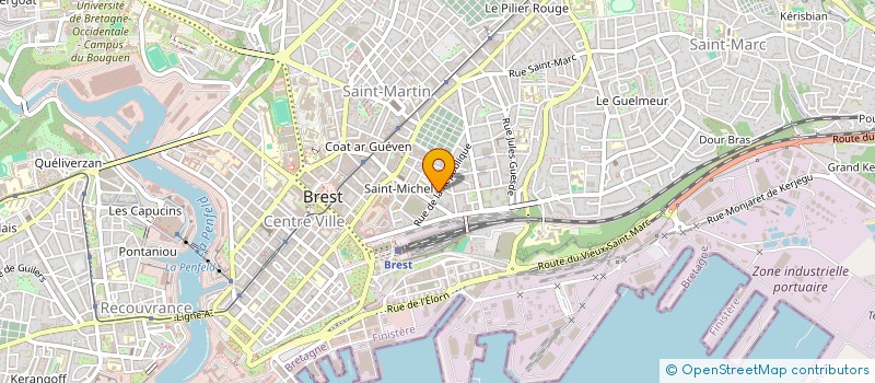 localisation de l'entreprise SYND COPRO 36 RUE DE LA REPUBLIQUE  BREST