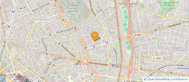 localisation de l'entreprise SYND.COPRO  36 RUE DES HAIES  PARIS