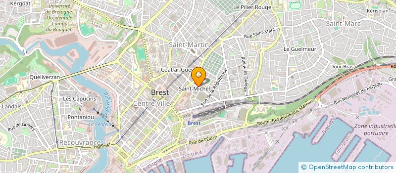 localisation de l'entreprise SYND COPRO 38 RUE VICTOR HUGO à BREST