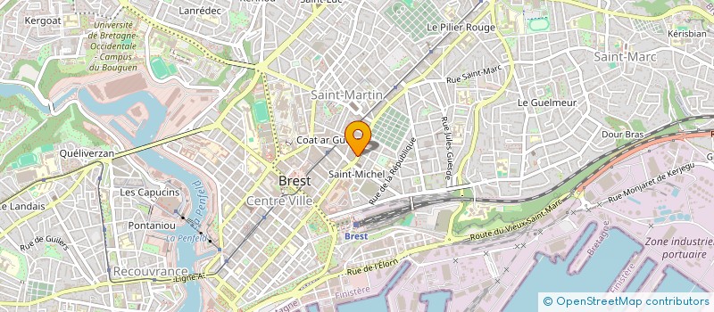 localisation de l'entreprise SYND COPRO 38 RUE YVES COLLET à BREST