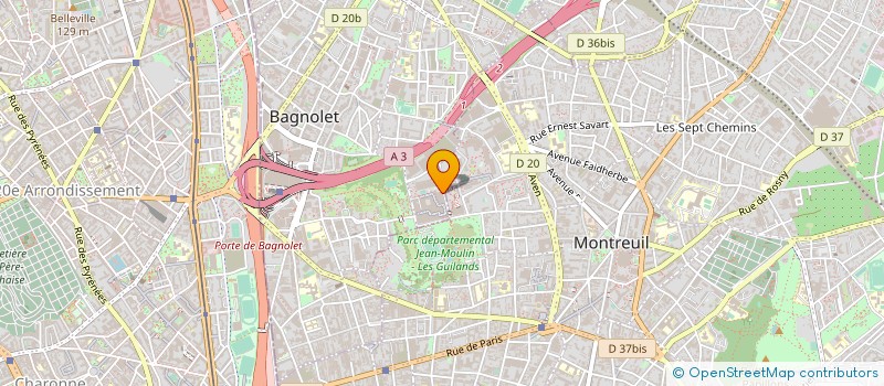 localisation de l'entreprise SYND COPRO à BAGNOLET