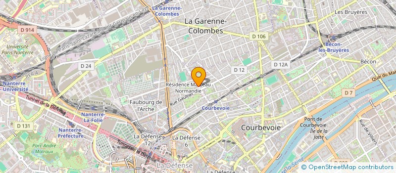 localisation de l'entreprise SYND COPRO 39 AV MARCEAU à COURBEVOIE