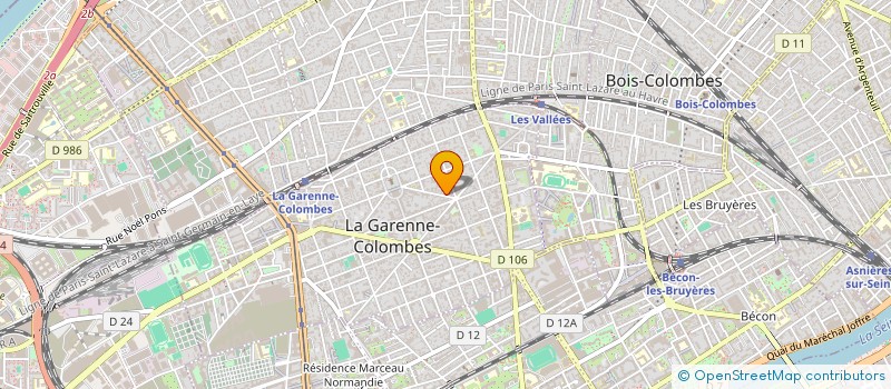 localisation de l'entreprise SYND COPRO 4 R ETIENNE D'ORVES  LA GARENNE-COLOMBES