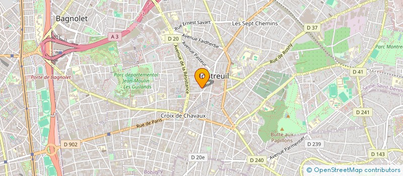 localisation de l'entreprise SYND COPRO 40 RUE VICTOR HUGO à MONTREUIL