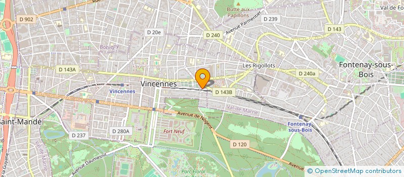 localisation de l'entreprise SYND COPRO 43-45 R GABRIEL PERI à VINCENNES