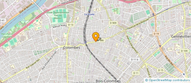 localisation de l'entreprise SYND COPRO 43 AV AGENT SARRE à COLOMBES