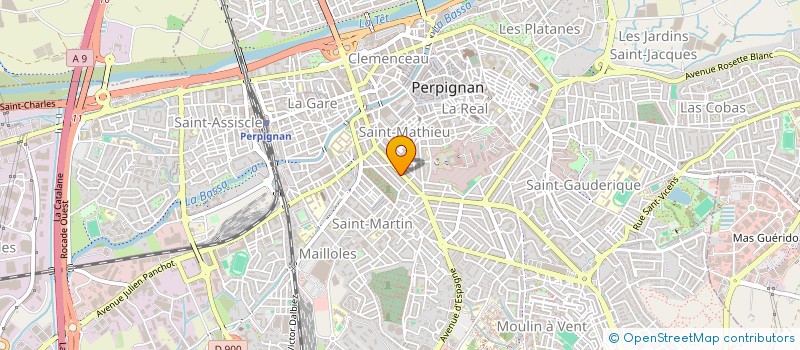 localisation de l'entreprise SYND COPRO 44 BD FELIX MERCADER  PERPIGNAN