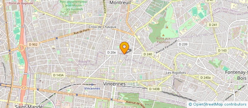 localisation de l'entreprise SYND COPRO 44 RUE DE LA SOLIDARITE à VINCENNES