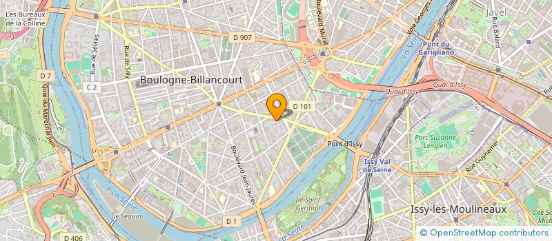 localisation de l'entreprise SYND COPRO 45 A 47 BD DE LA REPUBLIQUE à BOULOGNE-BILLANCOURT