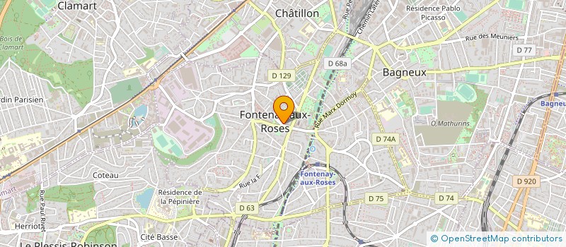 localisation de l'entreprise SYND COPRO 48 R BOUCICAUT à FONTENAY-AUX-ROSES