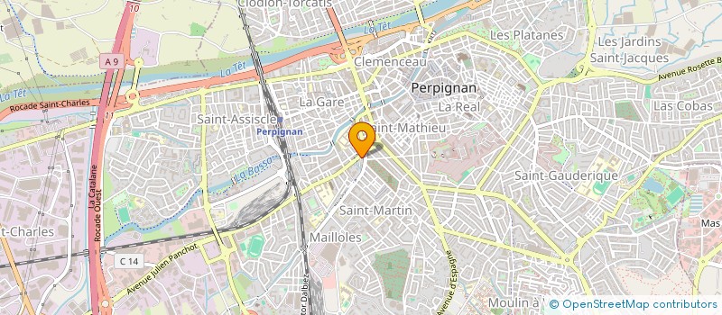 localisation de l'entreprise SYND COPRO 5 AV JULIEN PANCHOT  PERPIGNAN