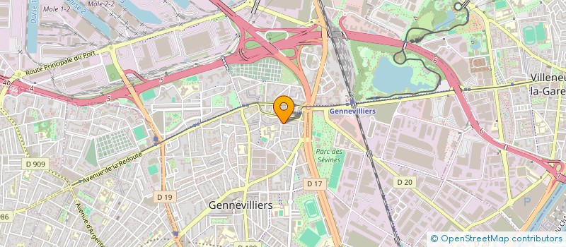 localisation de l'entreprise SYND COPRO 5 PREMIERE IMPASSE JUSTIN  GENNEVILLIERS