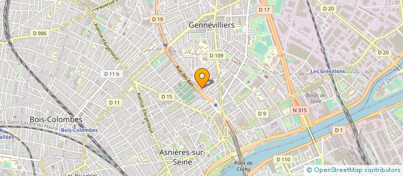 localisation de l'entreprise SYND COPRO 5 R BASLY à GENNEVILLIERS