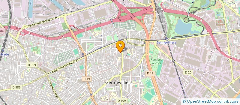 localisation de l'entreprise SYND COPRO 5 R LECLAINCHE à GENNEVILLIERS