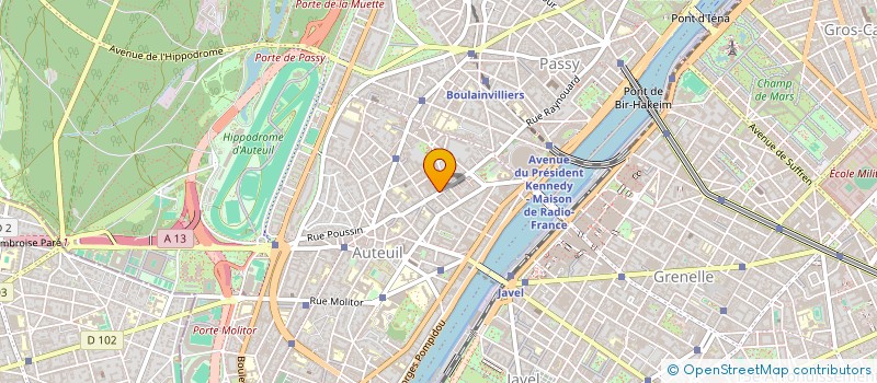 localisation de l'entreprise SYND COPRO 50 RUE LA FONTAINE PARKINGS  PARIS