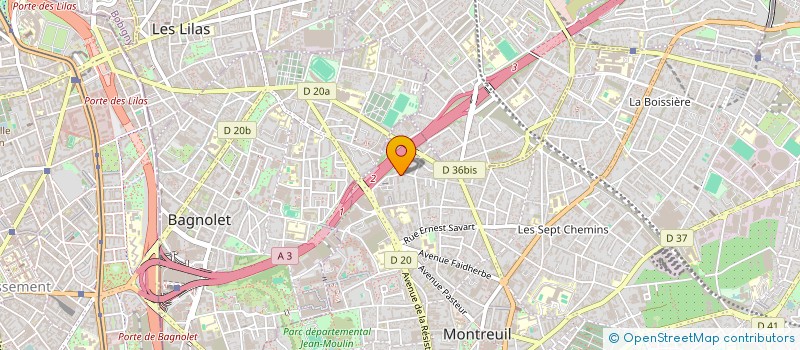 localisation de l'entreprise SYND COPRO 54 58 60 RUE DU MOULIN A VENT à MONTREUIL