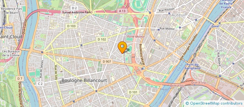 localisation de l'entreprise SYND COPRO 54 R DE LA TOURELLE à BOULOGNE-BILLANCOURT