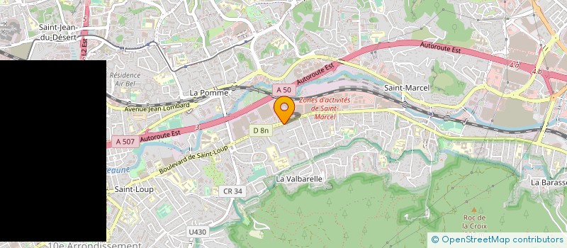 localisation de l'entreprise SYND COPRO 56 BD DE LA VALBARELLE à MARSEILLE