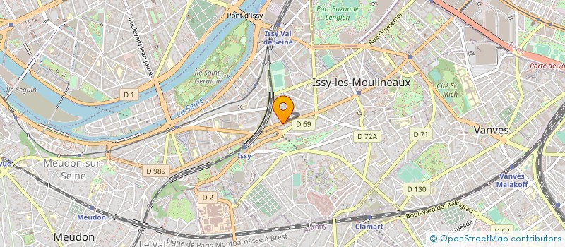 localisation de l'entreprise SYND COPRO 57 A 59 AV VICTOR CRESSON à ISSY-LES-MOULINEAUX