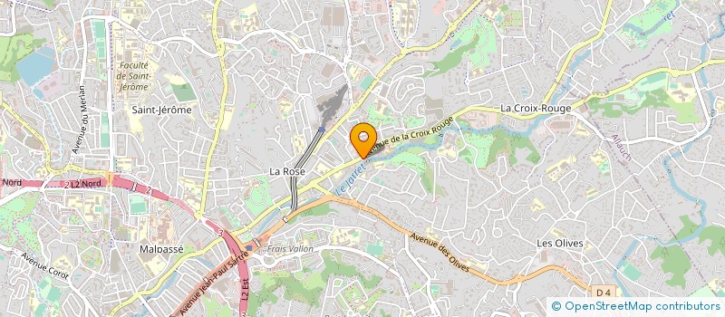 localisation de l'entreprise SYND COPRO 60 AV DE LA CROIX ROUGE à MARSEILLE