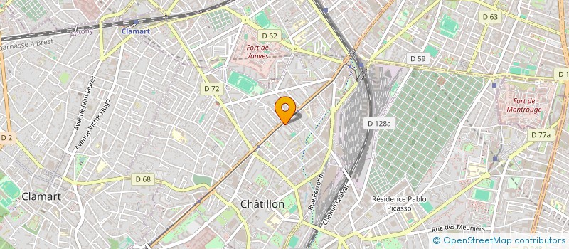 localisation de l'entreprise SYND COPRO 60 AV DE PARIS 92 CHATILLON à CHATILLON