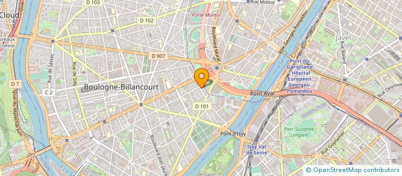 localisation de l'entreprise SYND COPRO 60 B R DES PEUPLIERS à BOULOGNE-BILLANCOURT