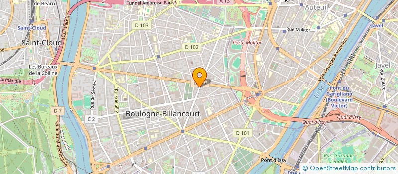 localisation de l'entreprise SYND COPRO 62 AV VICTOR HUGO à BOULOGNE-BILLANCOURT