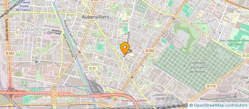 localisation de l'entreprise SYND COPRO 63-67 AVENUE HENRI BARBUSSE  AUBERVILLIERS