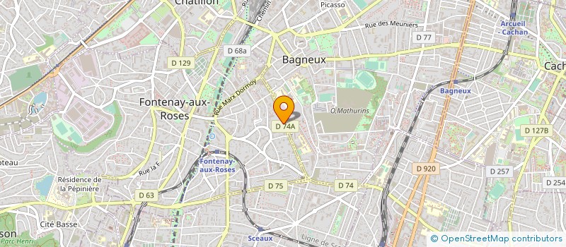 localisation de l'entreprise SYND COPRO 68 68B 68T AV DU MAL FOCH à FONTENAY-AUX-ROSES