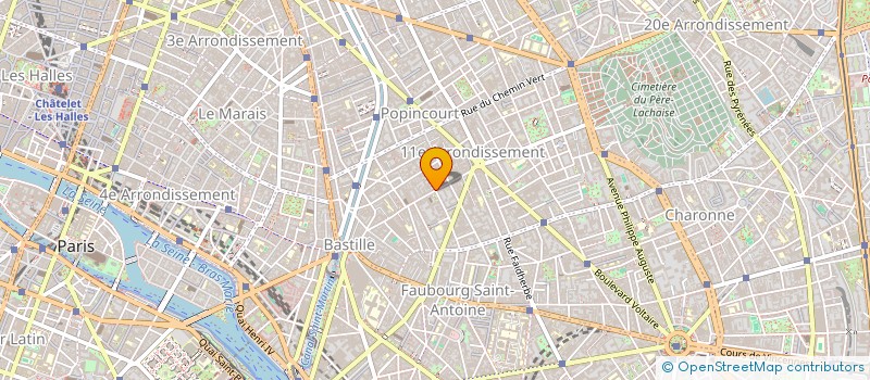 localisation de l'entreprise SYND COPRO 69 RUE DE LA ROQUETTE  PARIS