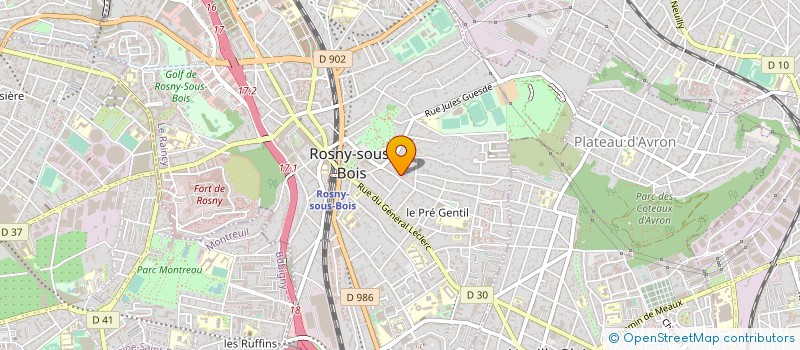 localisation de l'entreprise SYND COPRO 69B RUE ROCHEBRUNE à ROSNY-SOUS-BOIS