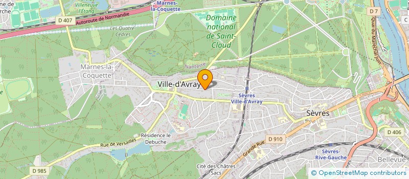 localisation de l'entreprise SYND COPRO 7 AV DE BALZAC  VILLE-D'AVRAY